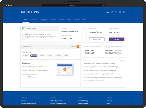 Cloud web filtering  solution built for MSPs